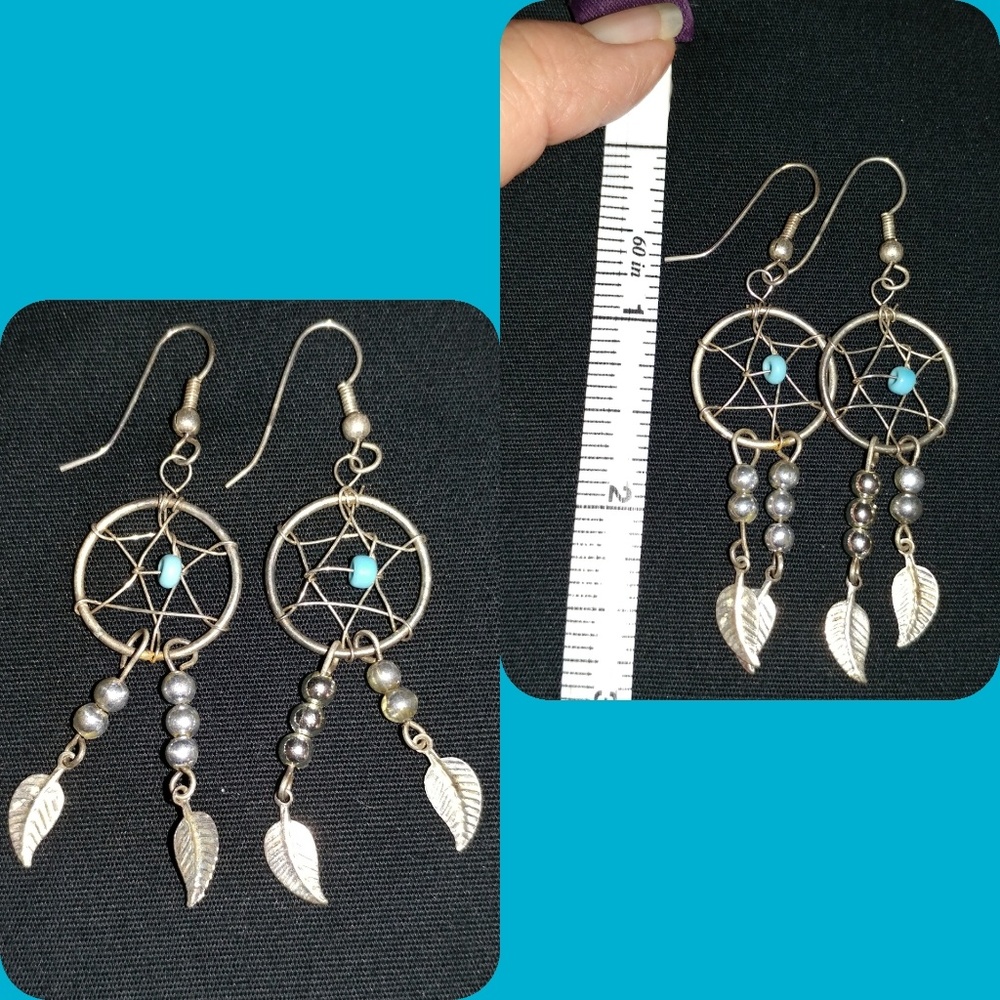 MY MOM'S JEWELRY SILVER ANDTURQUOISE DREAM CATCHER